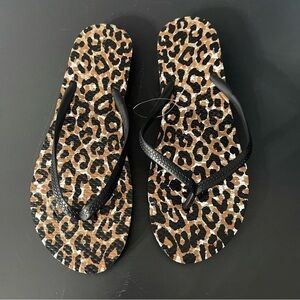 Abound Leopard Print Flip Flops NEW